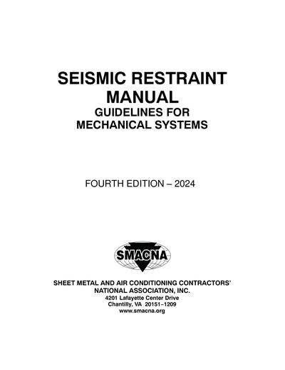 SMACNA Seismic Restraint Manual Guidelines for Mechanical Systems, 4th ...
