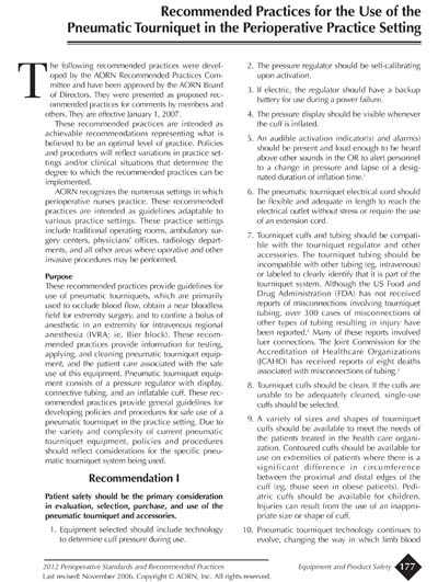 AORN MAN 843 2012 Recommended Practices For The Use Of The Pneumatic 