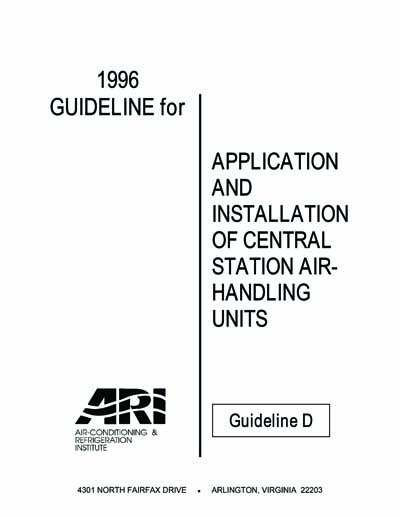 ARI Guideline D (1996) - Application and Installation of Central ...