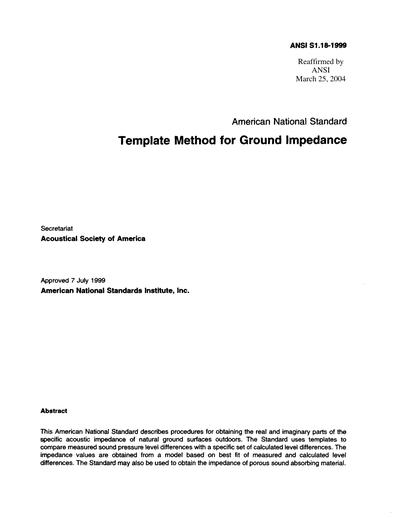 Standards PDF Cover Page