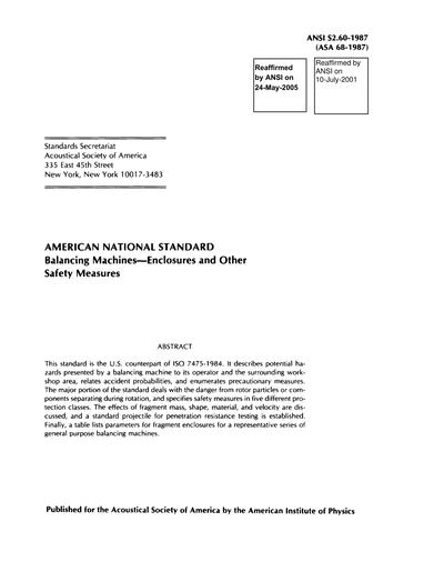 Standards PDF Cover Page