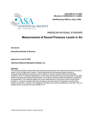 Standards PDF Cover Page