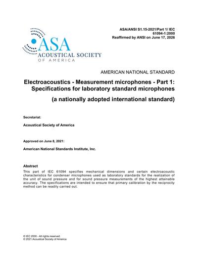 Standards PDF Cover Page