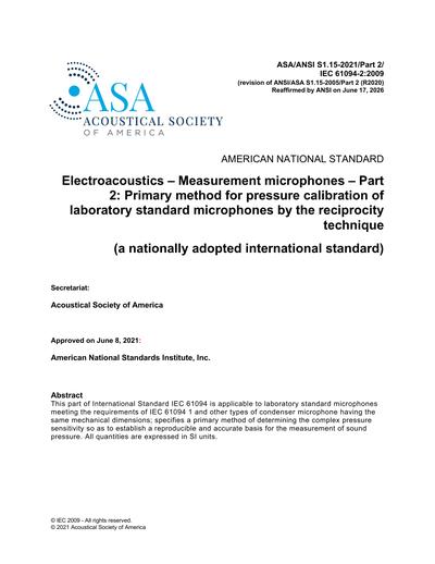 Standards PDF Cover Page