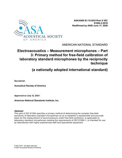 Standards PDF Cover Page