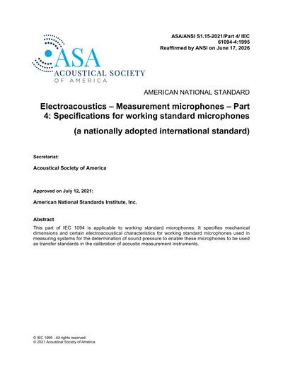 Standards PDF Cover Page