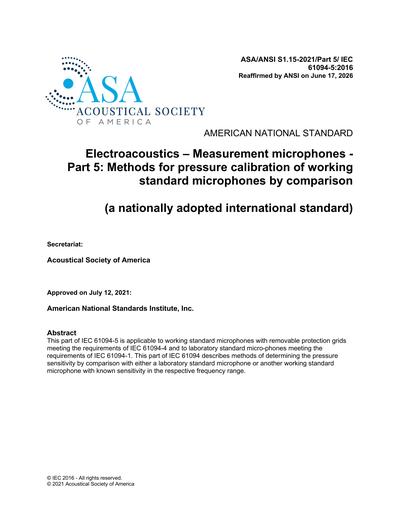 Standards PDF Cover Page