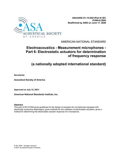 Standards PDF Cover Page