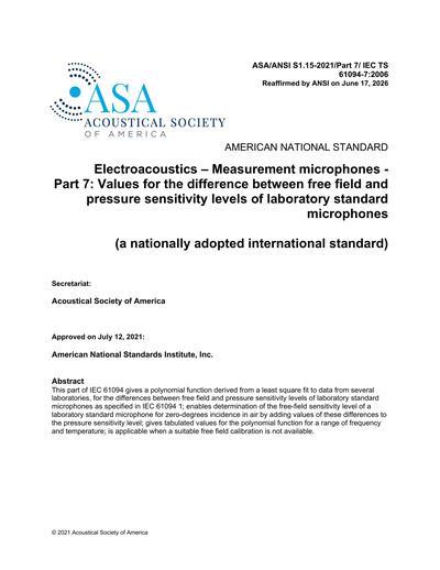 Standards PDF Cover Page