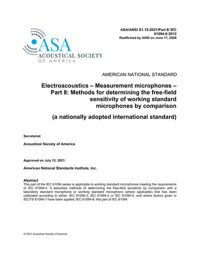 Standards PDF Cover Page
