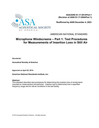 Standards PDF Cover Page
