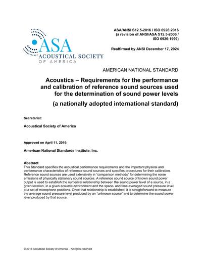 Standards PDF Cover Page