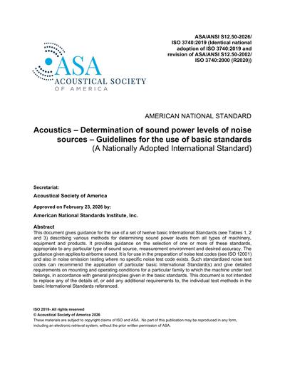 Standards PDF Cover Page