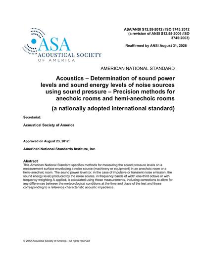 Standards PDF Cover Page