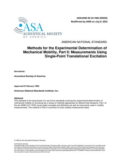 Standards PDF Cover Page