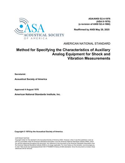 Standards PDF Cover Page