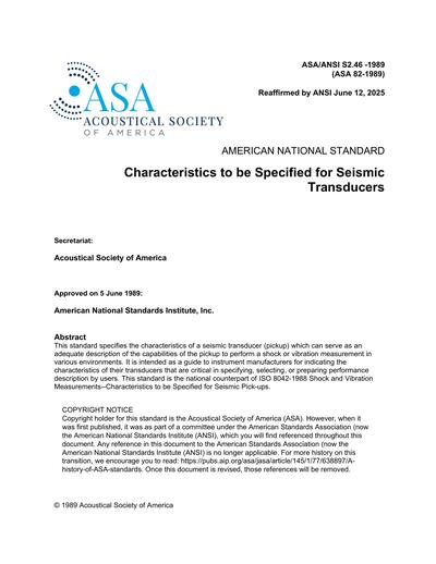 Standards PDF Cover Page