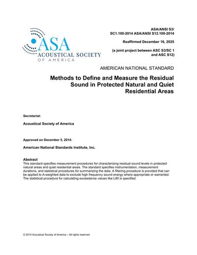 Standards PDF Cover Page