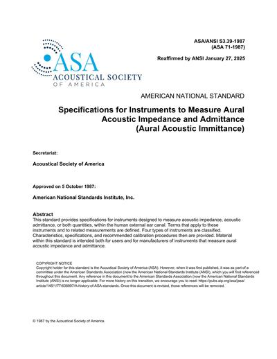 Standards PDF Cover Page