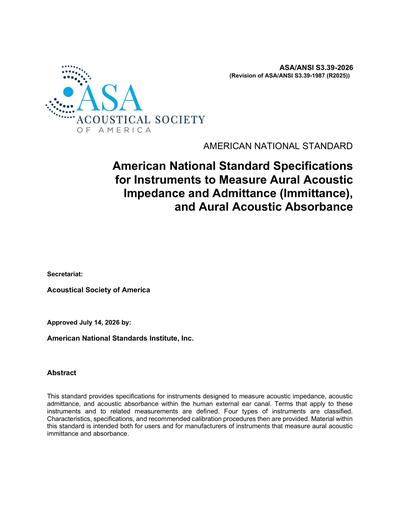 Standards PDF Cover Page