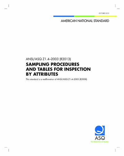 ANSI/ASQ Z1.4-2003 (R2013) - Sampling Procedures and Tables for ...