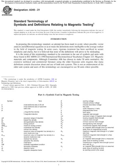 Standards PDF Cover Page