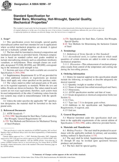 Standards PDF Cover Page