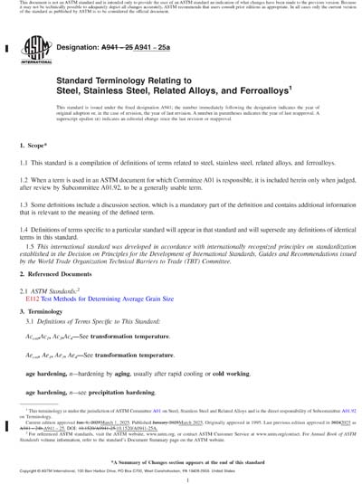 ASTM A941-25a Red - Standard Terminology Relating to Steel, Stainless ...