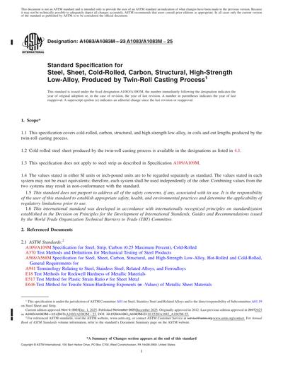 ASTM A1083/A1083M-25 Red - Standard Specification for Steel, Sheet ...