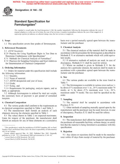 Standards PDF Cover Page