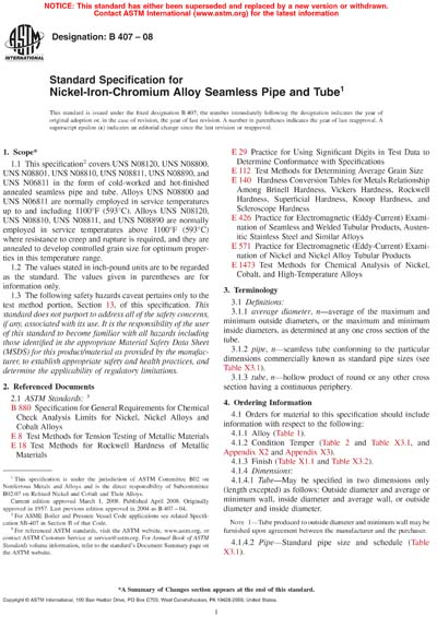 Standards PDF Cover Page