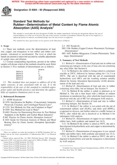 ASTM D4004-93(2002) - Standard Test Methods for Rubber—Determination of ...