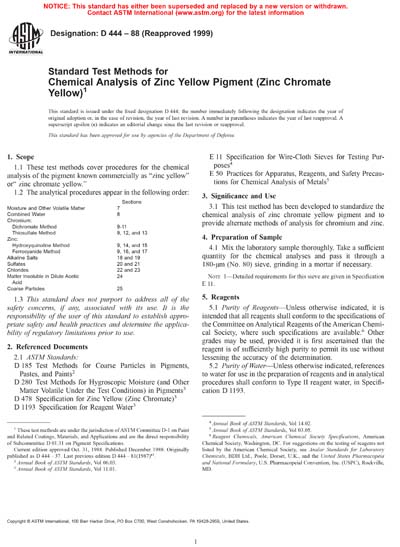 ASTM D444-88(1999) - Standard Test Methods for Chemical Analysis of ...