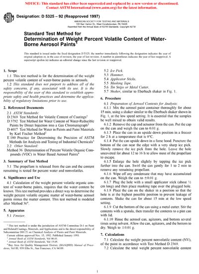 ASTM D5325-92(1997) - Standard Test Method for Determination of Weight ...