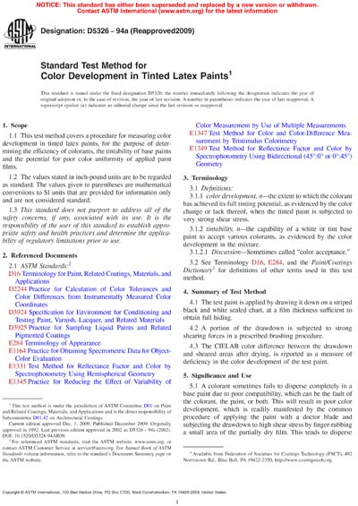 ASTM D5326-94a(2009) - Standard Test Method for Color Development in ...