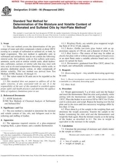 ASTM D5349-95(2001) - Standard Test Method for Determination of the ...