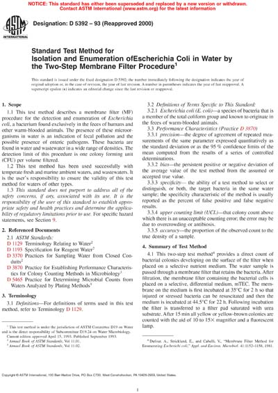 Standards PDF Cover Page