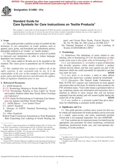 Standards PDF Cover Page