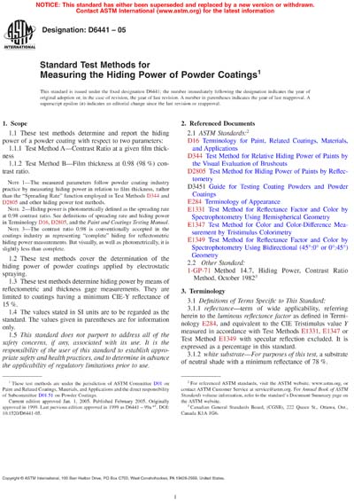 Standards PDF Cover Page