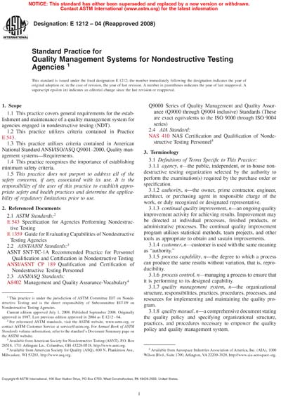 Standards PDF Cover Page