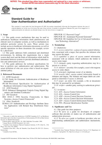 Standards PDF Cover Page
