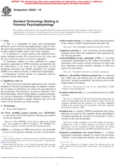 ASTM E2035-10 - Standard Terminology Relating to Forensic Psychophysiology