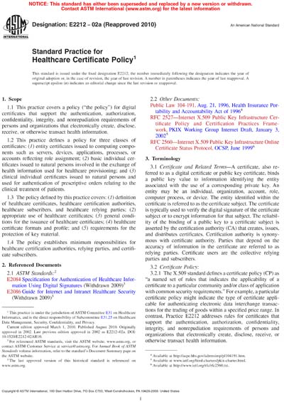 Standards PDF Cover Page