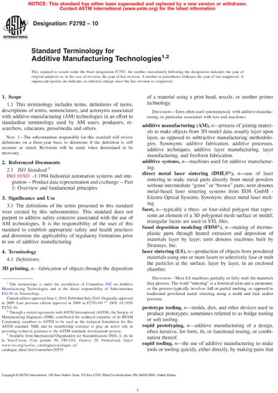 Standards PDF Cover Page