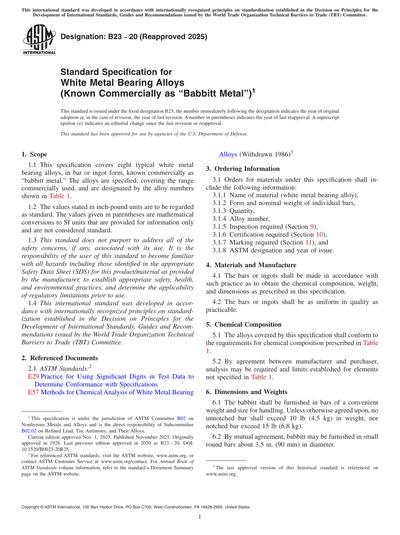 Standards PDF Cover Page