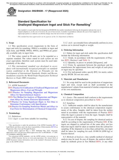 Standards PDF Cover Page