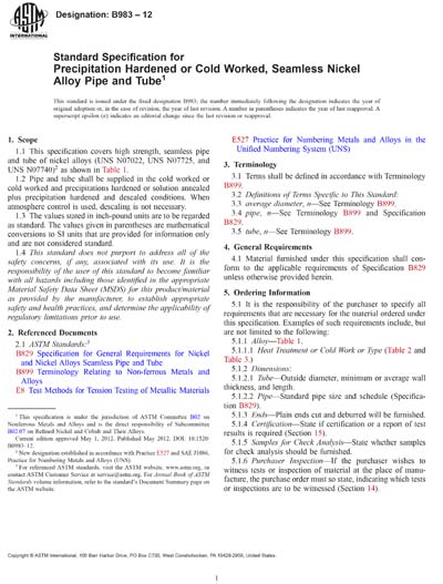 Standards PDF Cover Page