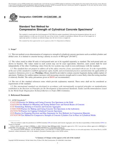 ASTM C39/C39M-26 Red - Standard Test Method for Compressive Strength of ...