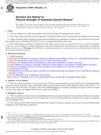 ASTM C348-14 Red - Standard Test Method for Flexural Strength of ...