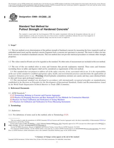ASTM C900-25 Red - Standard Test Method for Pullout Strength of ...